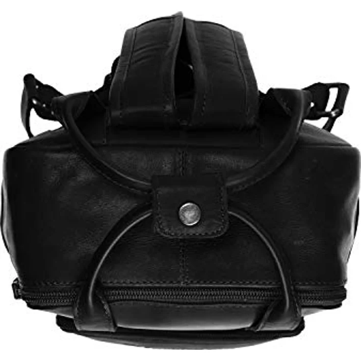 The Chesterfield Brand Wax Pull Up City Rucksack, Leder 30 cm, schwarz, 100% Leder, kompakte Größe 22 x 12 x 30 cm – Bild 6