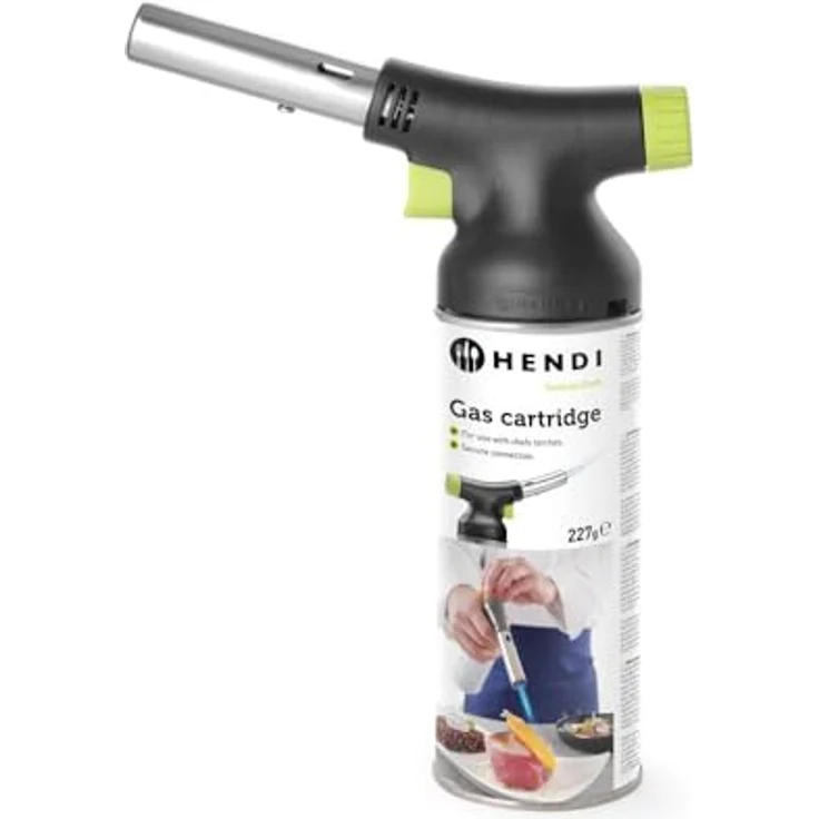 Hendi Crème-Brûlée-Brenner Concept Design - Set mit Brenner und Nachfüllkartusche - 175x68x(H)260mm – Bild 2