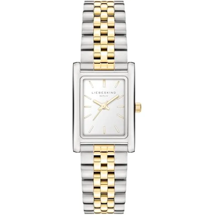 Liebeskind Berlin LT-0479-MQ Damen Armbanduhr, Bicolor Edelstahl silber/IP gold, 21mmx31,5mm, kratzunempfindliches Mineralglas, wasserdicht bis 3 bar