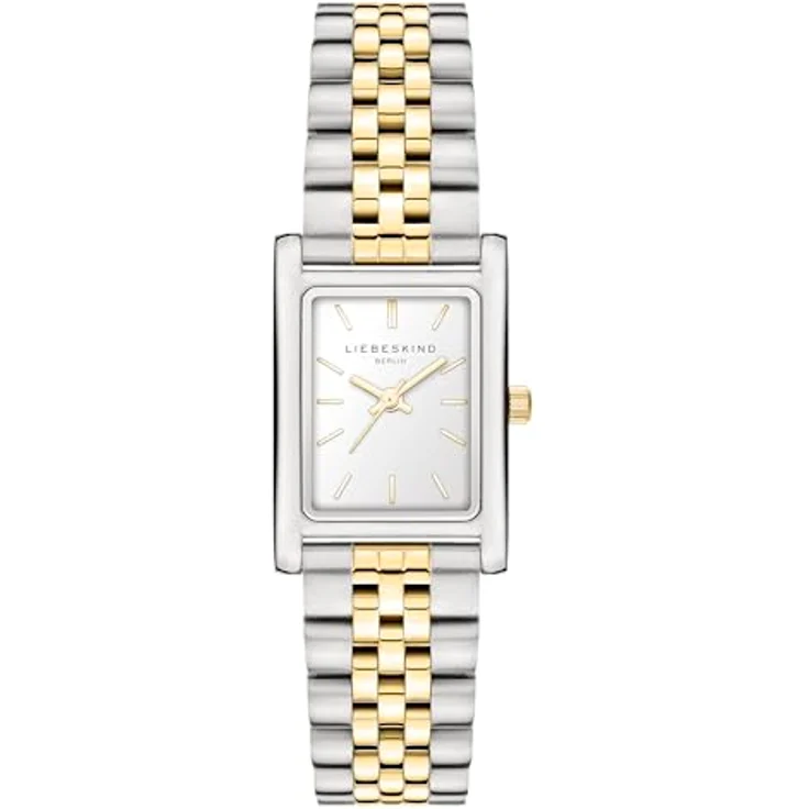 Liebeskind Berlin LT-0479-MQ Damen Armbanduhr, Bicolor Edelstahl silber/IP gold, 21mmx31,5mm, kratzunempfindliches Mineralglas, wasserdicht bis 3 bar – Bild 1
