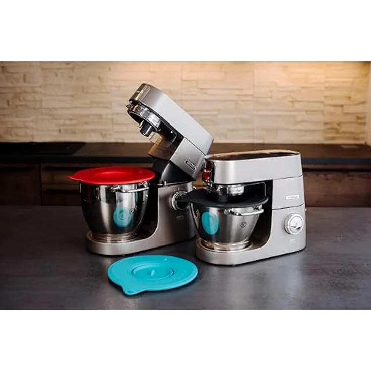 Kenny Professional Silikon Profi-Frischhaltedeckel "Überzieher" kompatibel mit Kenwood Chef XL Modellen, spülmaschinenfest mit Airlock-Ventil (Anthrazit) – Bild 3