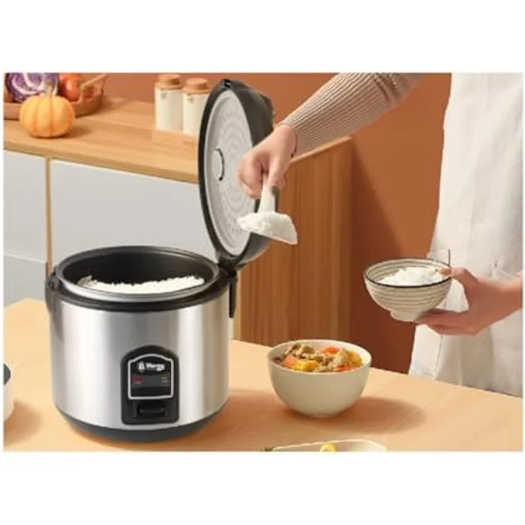 COFI 1453 Dampfgarer Multi Dampfkocher Reiskocher Dampfgarer 1,5 Liter - 500W, Edelstahl-Gehäuse – Bild 3