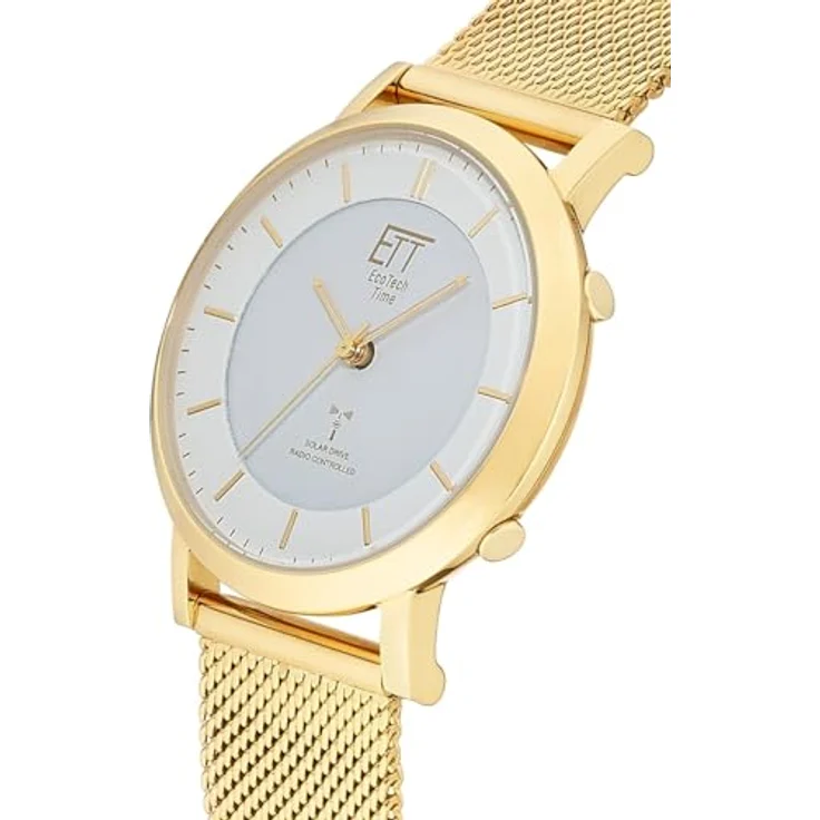 ETT Eco Tech Time Funk Solar Damen Uhr Analog mit Edelstahl,Leder Armband ELS-11619-11MS – Bild 2