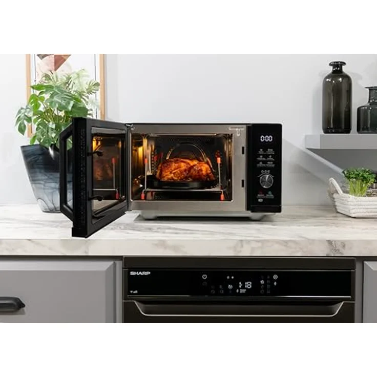 Sharp RCA271TB Mikrowelle, 3in1 mit AirFry-Funktion, 27L Garraumvolumen, TouchControl-Bedienung, schwarz – Bild 6