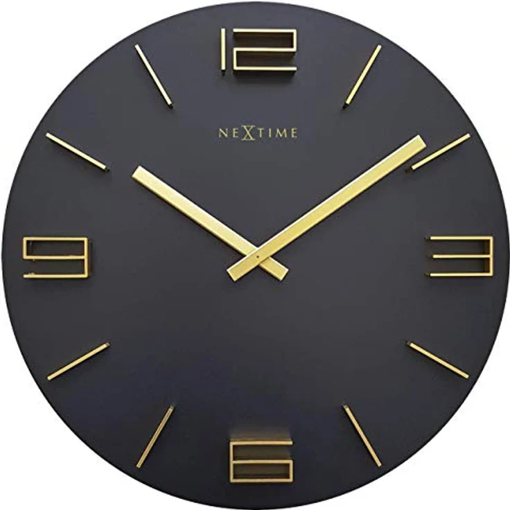 NEXTIME Wanduhr WT 2400 mit Holzrahmen, Quarzwanduhr Ø 400 mm – Bild 2