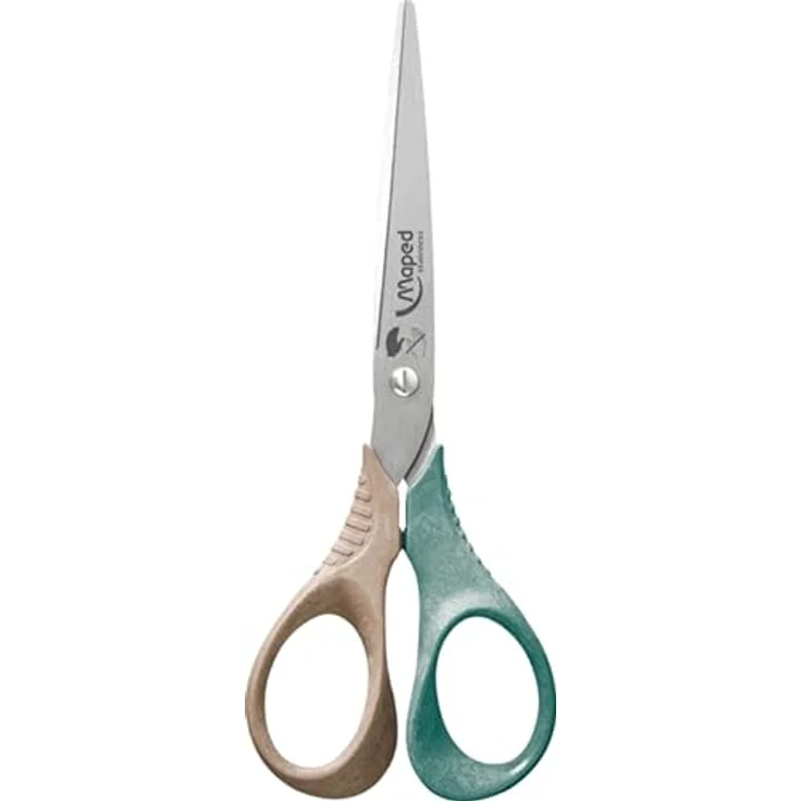 Maped - die nachhaltige Schere SMILING PLANET SHAPE 16 cm für Linkshänder - reflex 3D Griffe aus Holzfaserverbund-Kunststoff aus FSC zertifiziertem Material - ergonomische 3D Griffe – Bild 3
