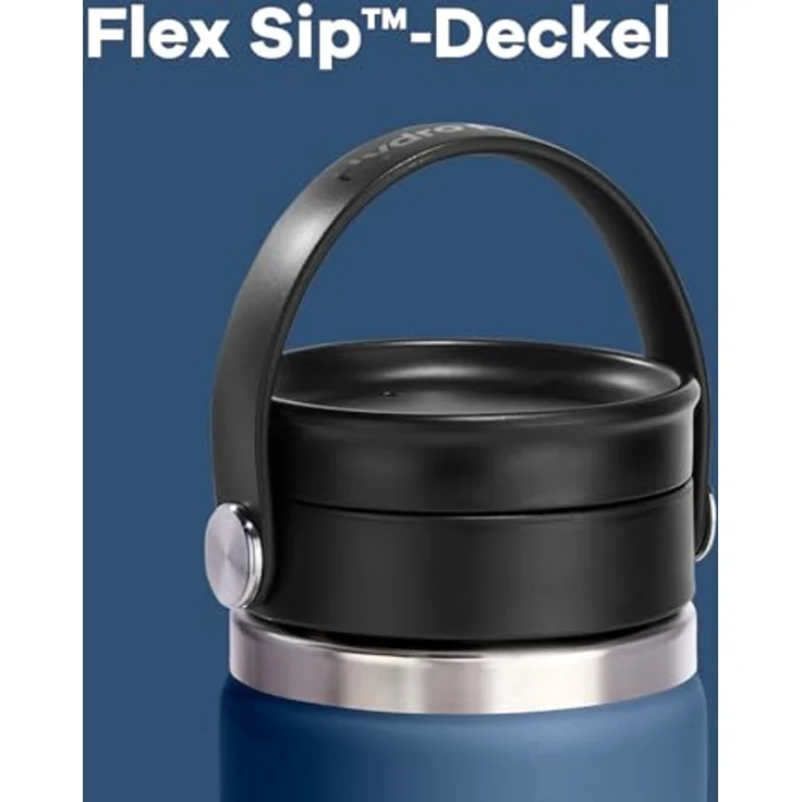 Hydro Flask Wide Flex Sip Lid Coffee 355 ml (12 oz), Auslaufsicher, isoliert, hält Getränke 24 Std. kalt & 12 Std. heiß, passend für Becherhalter, Capri Blue – Bild 5