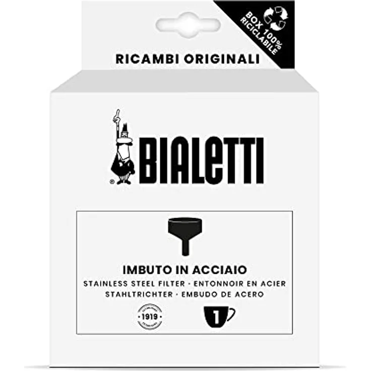 Bialetti Ricambi, Includes 1 Funnel Filter, Compatible with Venus, Kitty, Musa (1 Cup)