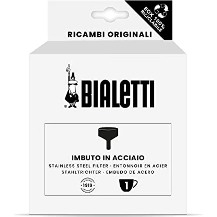 Bialetti Ricambi, Includes 1 Funnel Filter, Compatible with Venus, Kitty, Musa (1 Cup) – Bild 1
