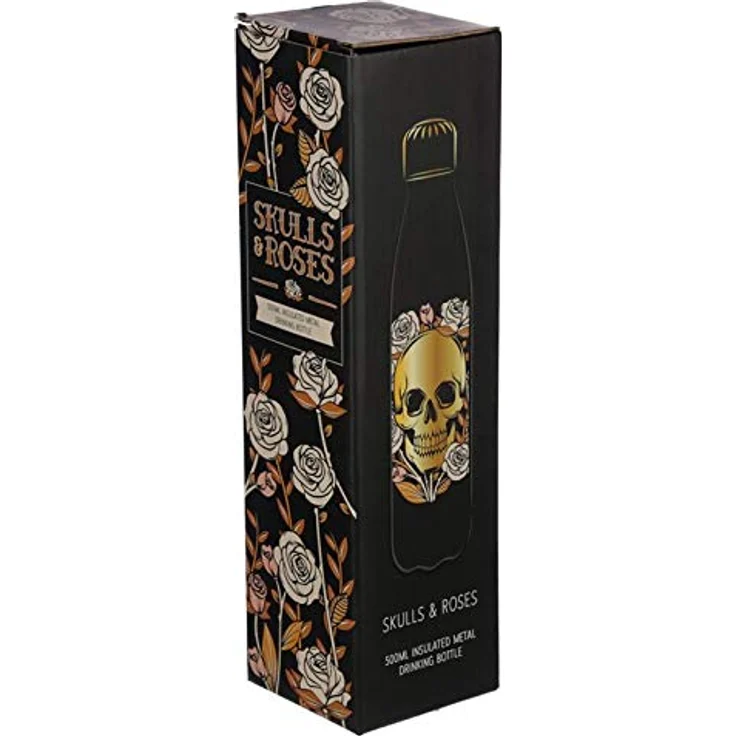 Thermoflasche aus Stahl 500 ml - Totenköpfe mit Rosen – Bild 4