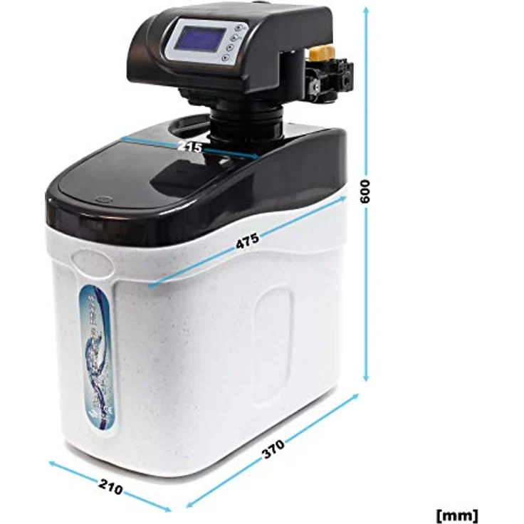Wiltec SOFT-C2 Wasserenthärtungsanlage, 800 l/h Wasserentkalkung mit Ionentauscher und 12 l Soletank – Bild 2