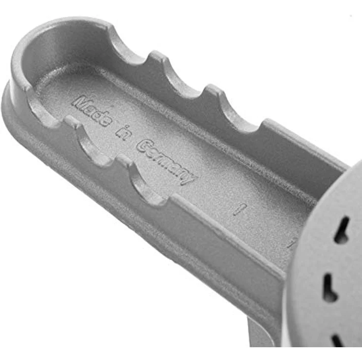 Westmark Spätzle-Set 2tlg., Spätzle-/Kartoffelpresse mit länglicher Spezial-Lochung und Schöpflöffel, Silber/Schwarz, Aluminiumdruckguss/PA – Bild 4