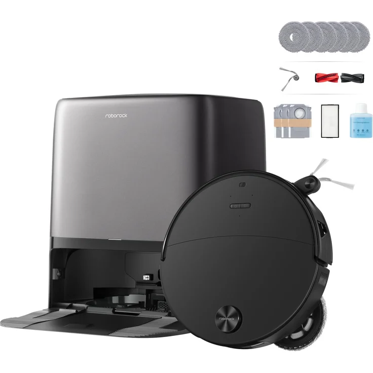 Roborock Saros 20 Neo Set, Saugroboter mit Wischfunktion, 36.000 Pa Saugkraft, Dual Zero-Tangle-System, FlexiArm Technologie, 100°C Heißwasser-Moppwäsche
