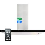 KKT KOLBE Dunstabzugshaube 90cm FLAT-INSEL-6, Deckenmontage mit 9 Leistungsstufen, WLAN-fähig und KKT.Control-App kompatibel, Nachlaufautomatik