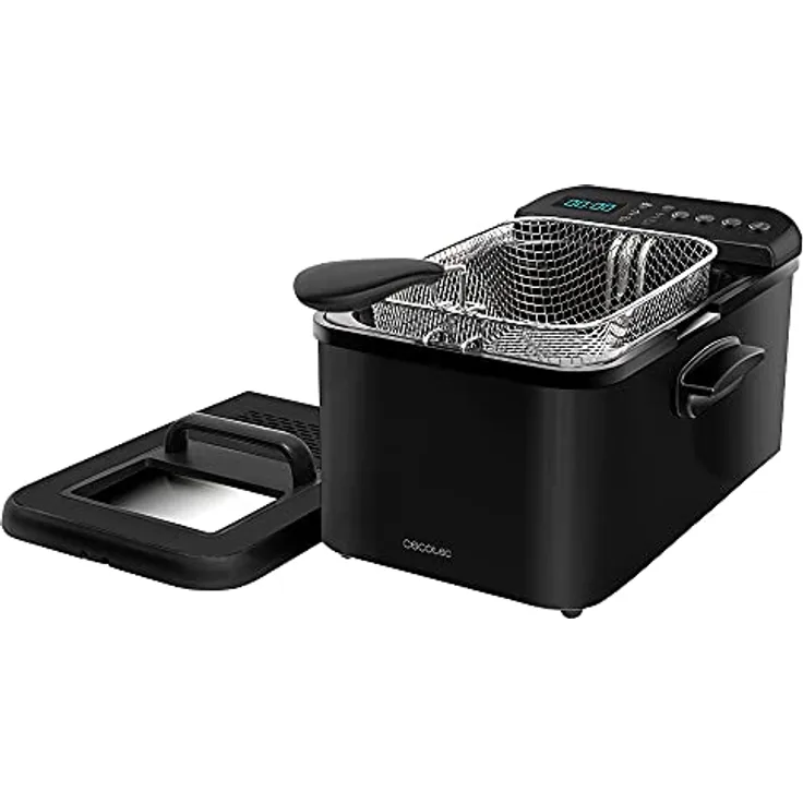 Cecotec Digitalfritteuse Cleanfry Luxury 4000. 4,2-Liter-Digitalfritteuse mit elegantem Edelstahldesign (4,2 L, Black)