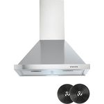 Yuna Davina WH60A Dunstabzugshaube Inklusive Kohlefilter & Fettfilter | Abluftbetrieb & Umluftbetrieb | LED-Beleuchtung | Leistung bis zu 319,40 m³/h | Energieeffizienzklasse A