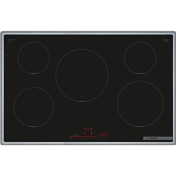 Bosch PIV845HB1E Serie 6 Smartes Induktionskochfeld (autark), 80 cm breit, Umlaufender Rahmen, Kochfeldbasierte Haubensteuerung, schnelleres Kochen, Quick Start – Bild 1