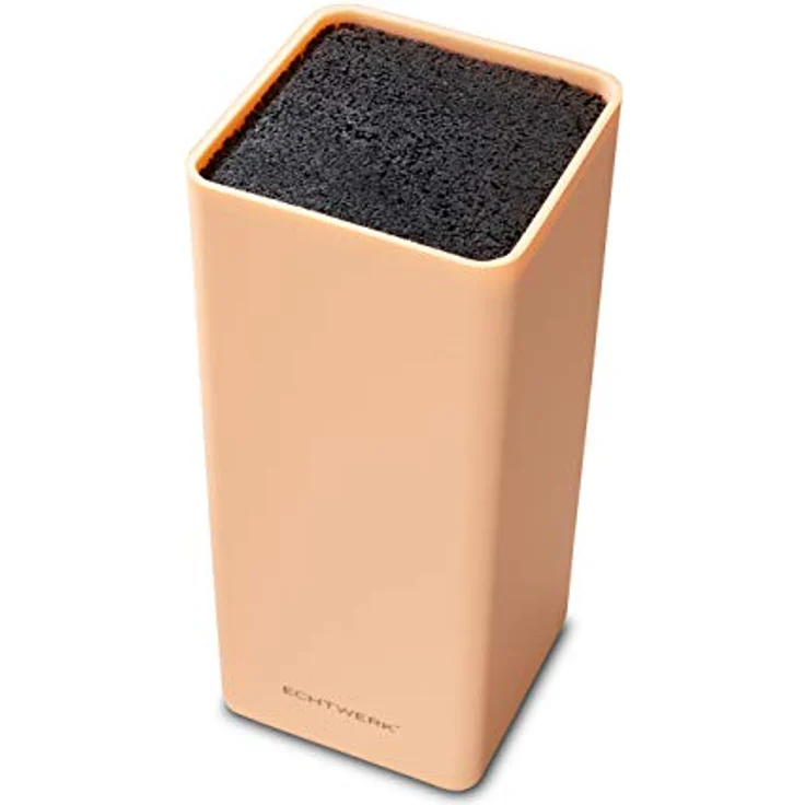 ECHTWERK Universal-Messerblock Square, platzsparender Küchenmesser-Organizer mit flexibel bestückbarem Borsteneinsatz, lachsrosa, 30 cm – Bild 2