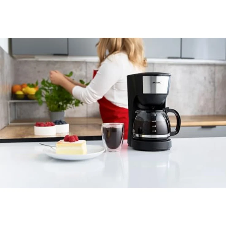 MPM MKW-12 Filterkaffeemaschine, 1,25 Liter mit Tropfstoppsystem und automatischer Abschaltung, schwarz – Bild 8