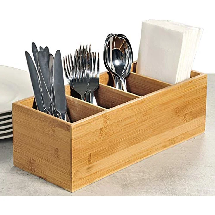 KESPER 70850 Besteckkasten 4-fach aus FSC-zertifiziertem Bambus/Besteckhalter/Box – Bild 2