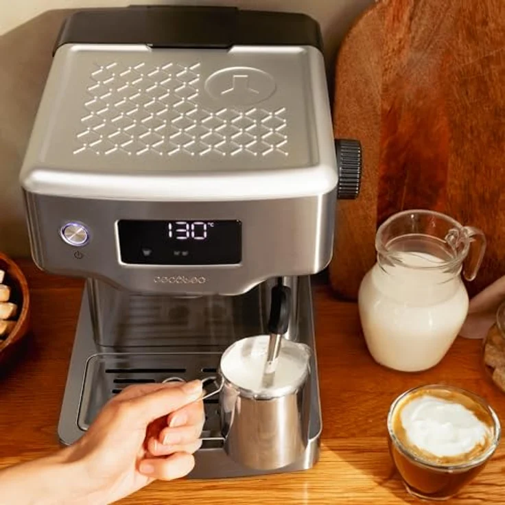 Cecotec Espressomaschine Power Espresso 20 Barista Compact, 1465 W, 1,8L, inklusive schwenkbarem Zerstäuber und Edelstahl-Heizschale – Bild 5