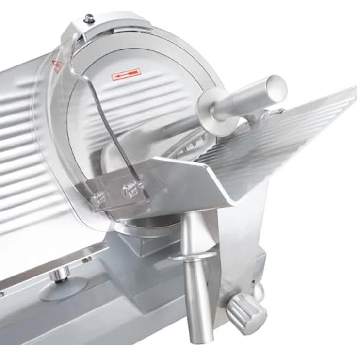 GastroHero Aufschnittmaschine ASM 300 mm, mechanischer Schrägschneider mit 0,2 - 15 mm Schnittstärke und 300 mm Messer – Bild 4