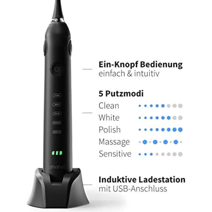 Zahnheld® Super-Set, elektrische Schallzahnbürste GERO + Munddusche AQUADENT | inkl. Bürstenkopf & Reiseetui | Effektive Zahnreinigung + Interdentalreinigung – Bild 3