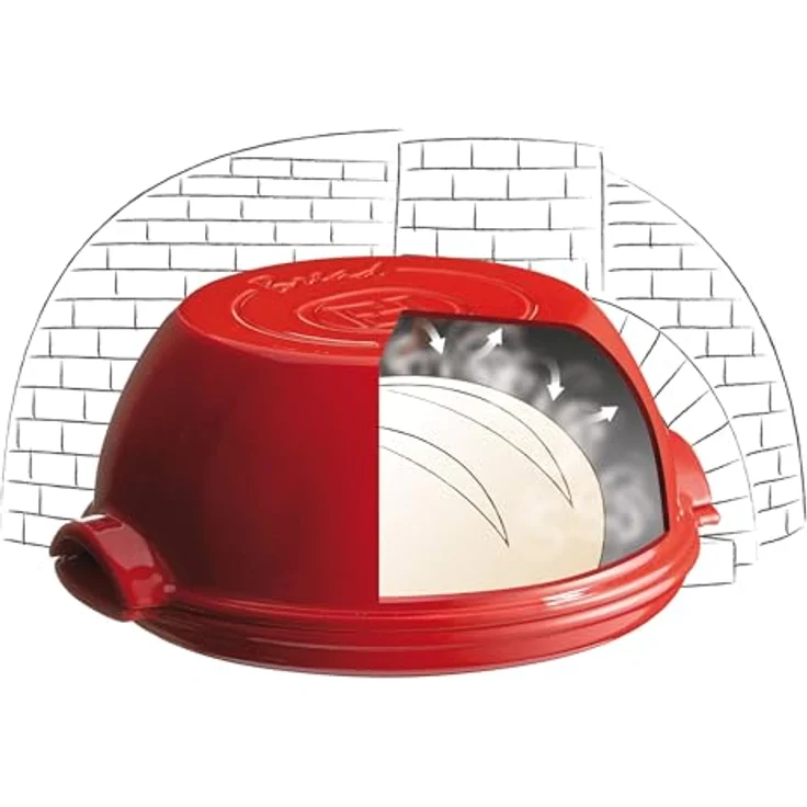 Emile Henry Brotbackform rund 32,5 cm Wein (34-5507) – Bild 9