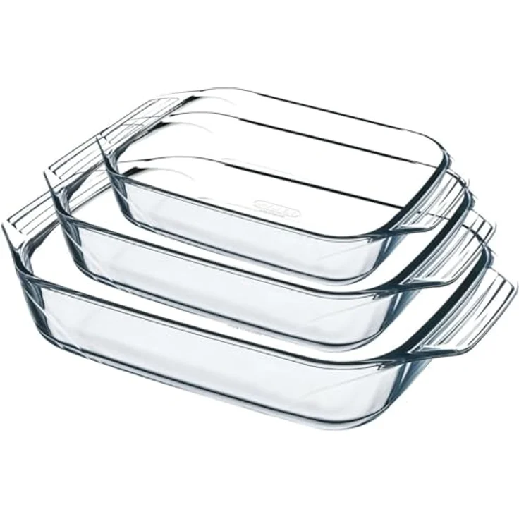 auflaufformen-Set Glas transparent 3 Stück – Bild 2