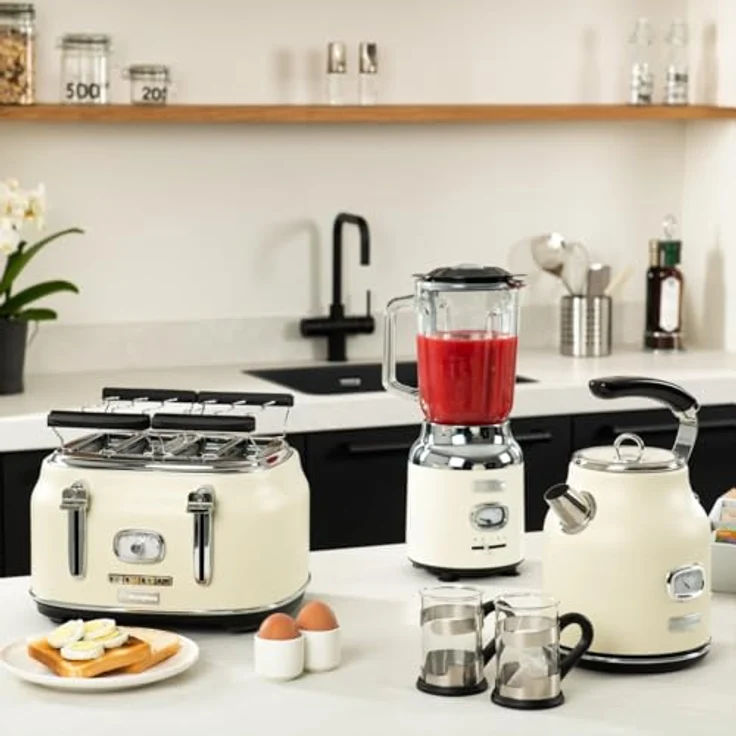 Westinghouse Retroline 4-Schlitz Toaster WKTT809WH Retro weiß – Bild 6