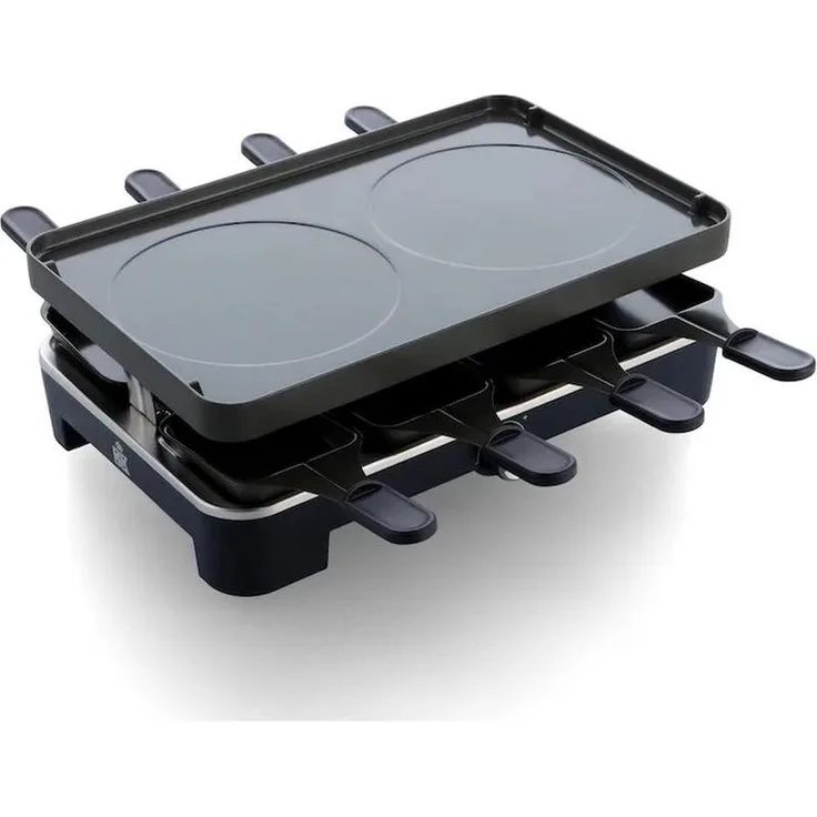 BK Connect Gourmet CC007764-001, Racletteofen mit PFAS-freier Keramik-Nicht-Stick-Beschichtung für 8 Personen, Blau