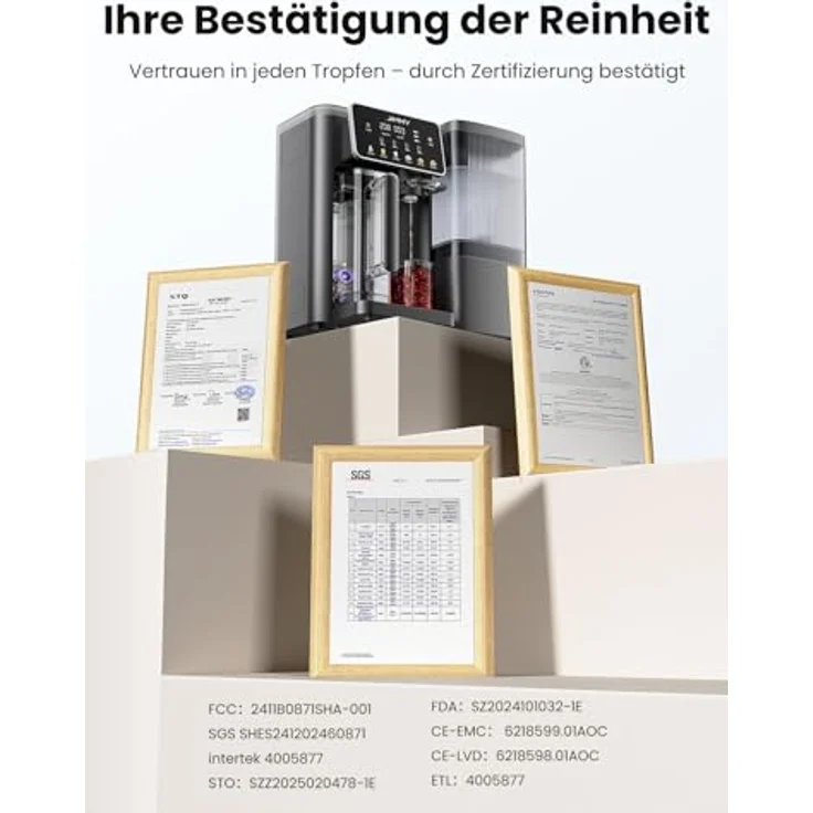 Jimmy R9 Pro, Osmoseanlage Trinkwasser mit Heißwasserspender und Wasserkühlung, 7-stufiger Filterung, UV-Technologie, Touchscreen, 3-Sekunden Heißwasser, 5,5 Liter Tritan-Wassertank – Bild 3