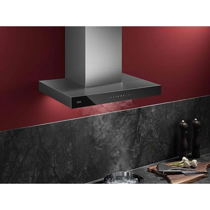 AEG Dunstabzugshaube Serie 6000 GB67D61HL – mit Lüften-Funktion 60cm – Glas, max. 730 m³/h, Touch-Bedienung, Edelstahl – Bild 2