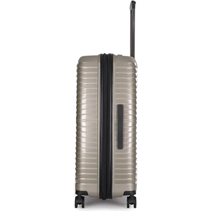 Stratic Bright+ Hartschalen-Koffer Trolley Koffer groß Reisekoffer, 4 Rollen, erweiterbar, TSA-Schloss (Größe L, Champagne) – Bild 3