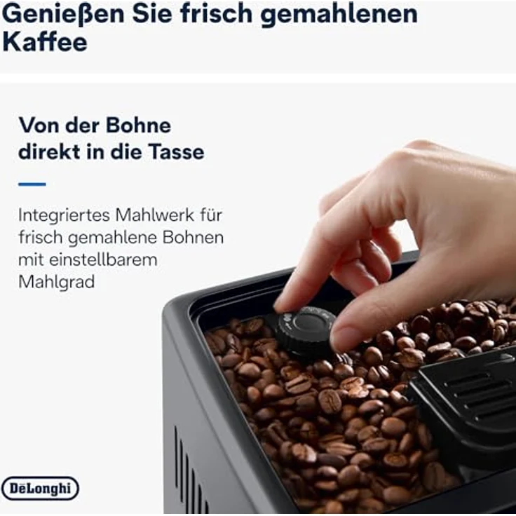 De'Longhi Dinamica Plus ECAM382.70.B, Automatischer Kaffeevollautomat mit 18 Rezepten, LatteCrema Hot und TFT-Display, Schwarz – Bild 4