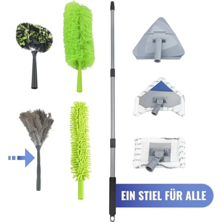 Maximex Straußenfeder Staubwedel mit Knickgelenk und Teleskopstiel, 56-122 cm, für empfindliche Oberflächen – Bild 6