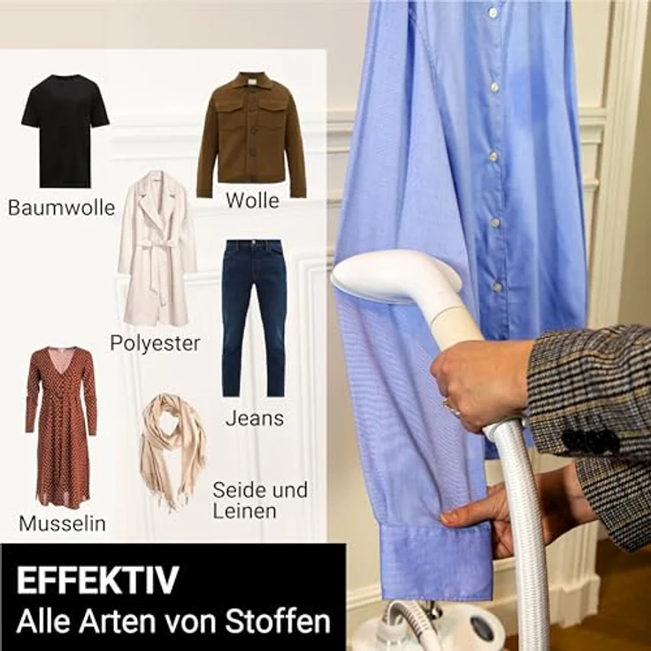 SteamOne EUH2020W Dampfglätter-System, 1900 W, 2 Leistungsmodi, Laufzeit 35 Min., für alle Stoffe und alle Kleidung – Bild 9