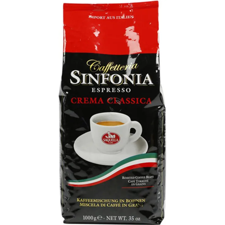 SAQUELLA Espresso Sinfonia Crema Classica 1kg, Kaffeebohnen