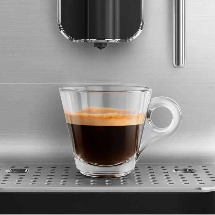 Smeg BCC02BLMEU Kompakter Kaffeevollautomat mit Dampffunktion, mattschwarz – Bild 11