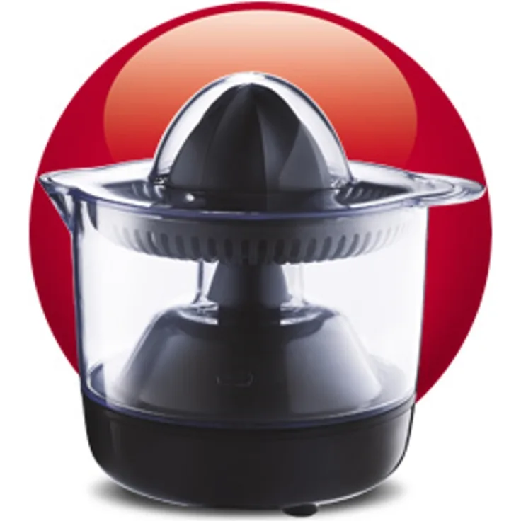 Moulinex PC1208 Elektrischer Entsafter Ultra Compact, 450ml Volumen, Orangenpresse & Zitruspresse mit 2 Drehrichtungen, Automatische Ein-- Ausschaltung, 25W, schwarz