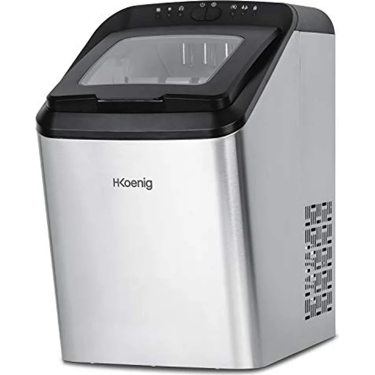 H.Koenig Eiswürfelmaschine KBP40 Edelstahl, 145W, edelstahl, schwarz – Bild 1