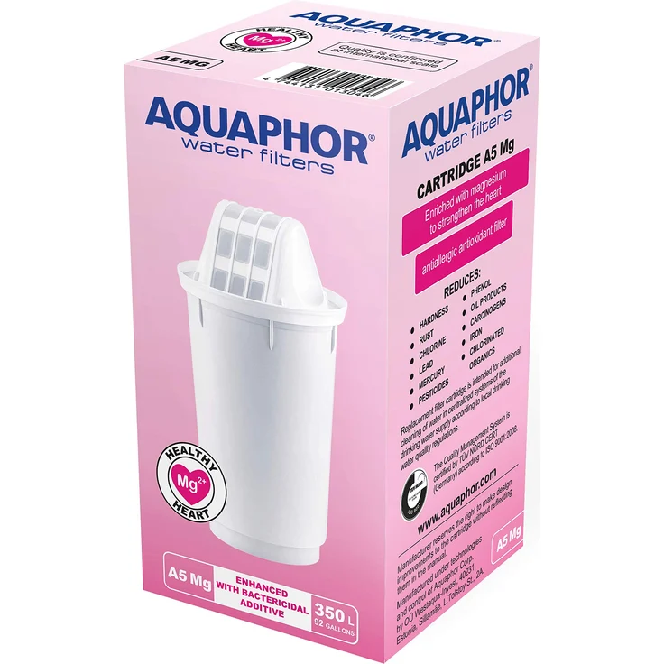 AQUAPHOR A5 Mg Pack 1 Wasserfilterkartusche, Kunststoff, weiß, 350 l – Bild 1