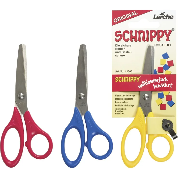 Heyda 204889513 Bastelschere Schnippy 13 cm rund für Rechtshänder)