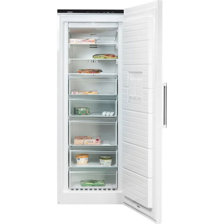 Siemens GS58NDWDP Gefrierschrank, freistehend, weiß, NoFrost, Schnellgefrieren, LED, Breite 70 cm, Energieklasse D – Bild 2