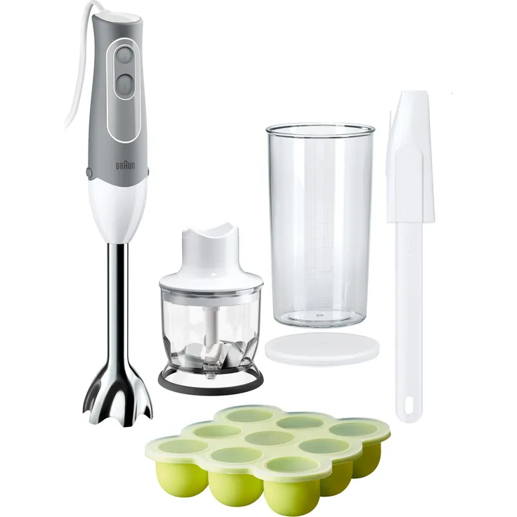 Braun Household MQ 523 Multiquick 5 MQ523 Baby Stabmixer, Weiß-Grau