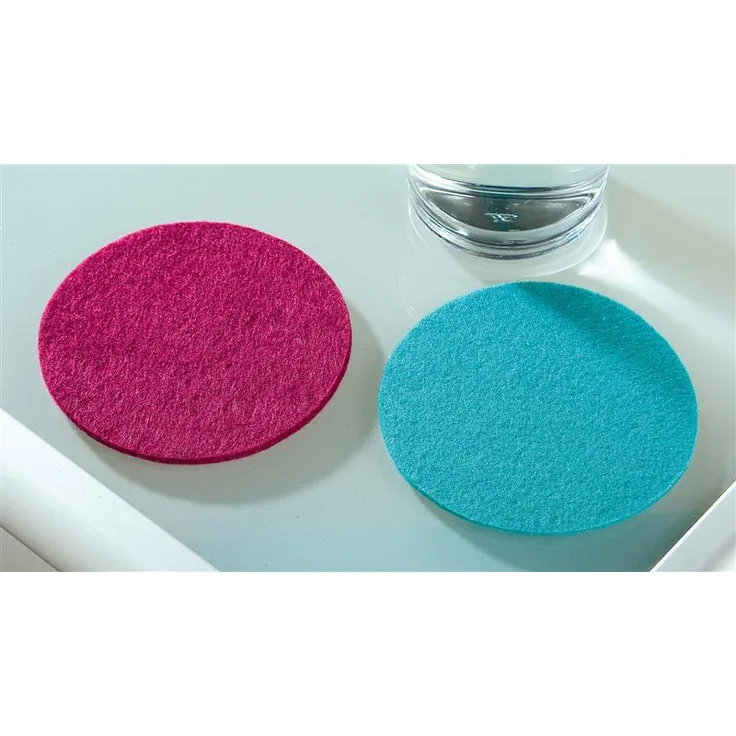 Gilde Filz Untersetzer rund 4er Set Ø 10 cm magenta