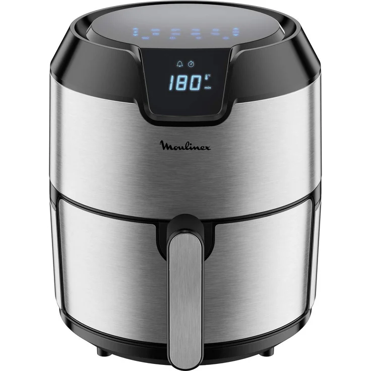 Moulinex EasyFry Deluxe EZ401D Fritteuse ohne Öl für gesunde Zubereitung mit Heißluft, kompaktes Design, Temperaturregelung, Timer, 8 Menüs, Air Pulse Technologie