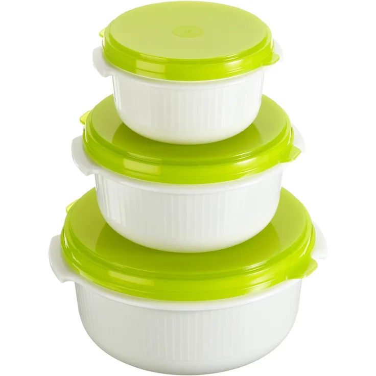 Emsa 509741 Micro Family 3er Pack 0.5 - 1.0 - 1.5 L weiß -hellgrün