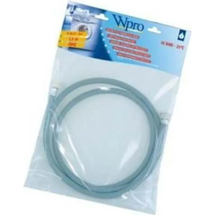 wpro TAF258 - Waschmaschinenzubehör- Geschirrspülerzubehör- Wasser-Zulaufschlauch LUXE (2,5m), Gerade-Gewinkelt, Bis zu 60bar- Für Waschmaschinen und Geschirrspüler- Universell