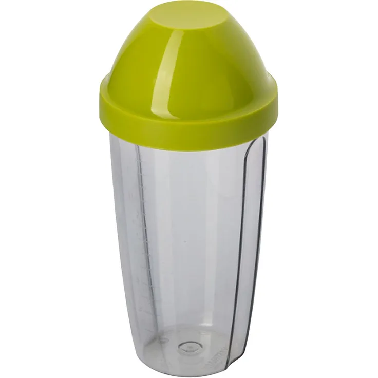 Westmark Mix- und Schüttelbecher, Shaker mit herausnehmbarer Mixscheibe, Füllvolumen: 0,5 Liter, Kunststoff, Maxi, Grün-Transparent, 3090227A